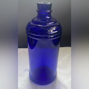 beautiful cobalt blue master ink glass bottle- antique- 1910s or 20s